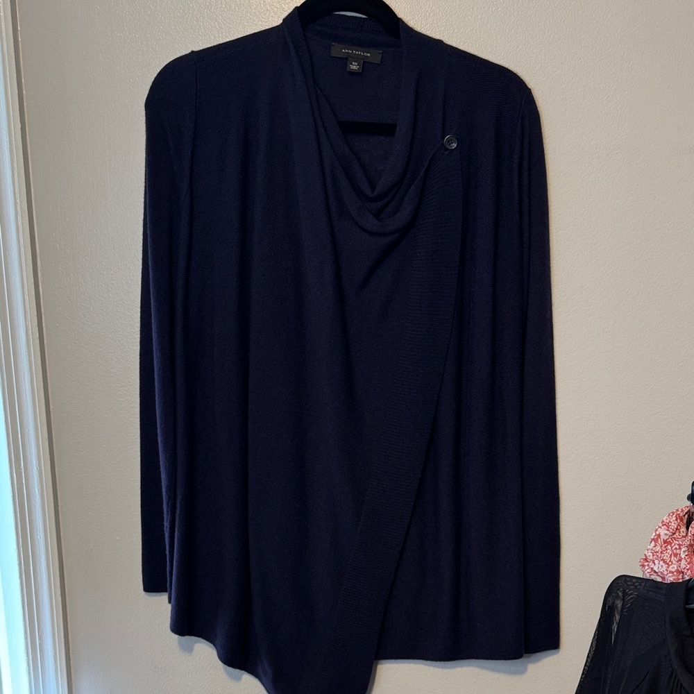 🔴Ann Taylor Deep Blue Cowl Neck Sweater